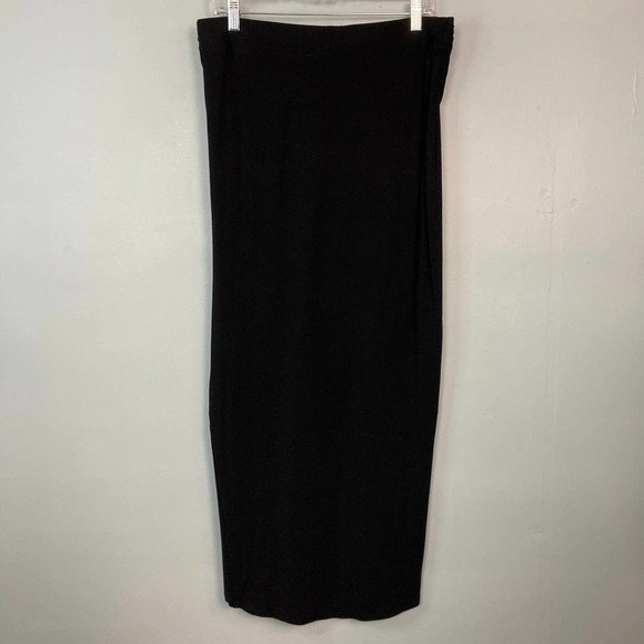 CABI Runaround Draped High Low Maxi Jersey Skirt Size M Black Style 5052 Ruching - Picture 12 of 12
